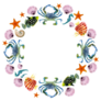 Circle Marine Frame Sticker