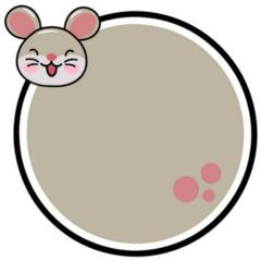 Circle Mouse Sticker