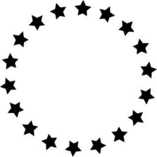Circle of Stars Sticker