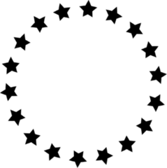 Circle of Stars Sticker