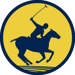 Circle Polo Player Riding Horse Sticker