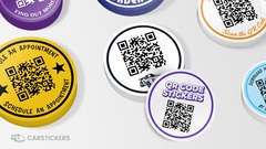 Circle QR Code Sticker Stacks