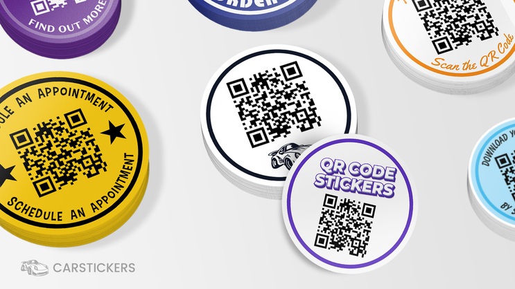 Circle QR Code Sticker Stacks
