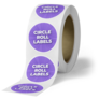 Circle stickers on a roll