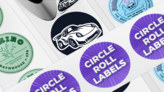 Circle stickers on a roll