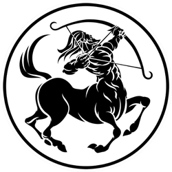 Circle Sagittarius Archer Centaur Sticker