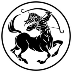 Circle Sagittarius Archer Centaur Sticker