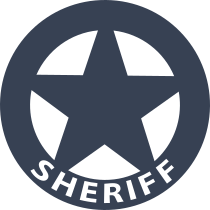 Circle Sheriff Badge Sticker