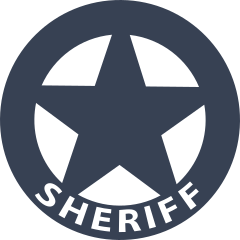 Circle Sheriff Badge Sticker