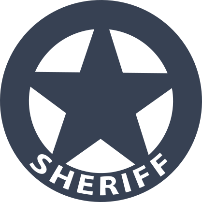 Circle Sheriff Badge Sticker