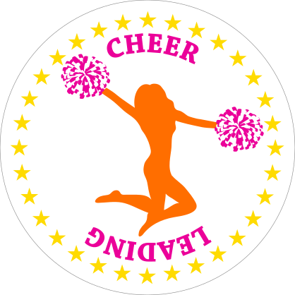 Circle Star Cheerleading Sticker