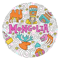 Circle Symbols Of Mongolia Sticker