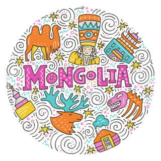 Circle Symbols Of Mongolia Sticker