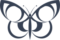 Circle Wings Butterfly Sticker