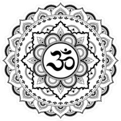 Circular Pattern Of Mandala For Henna Sticker