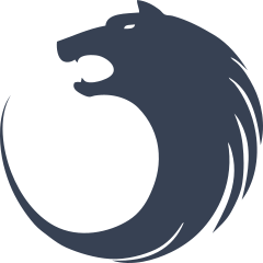 Circular Wolf Head Sticker