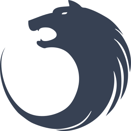 Circular Wolf Head Sticker