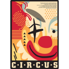Circus Artistic Clown Poster Sticker