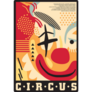 Circus Artistic Clown Poster Sticker