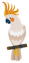 Citron-crested Cockatoo Parrot Sitting On Branch Sticker