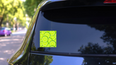 Citrus Lime Pattern Sticker on a Rear Car Window (New) example