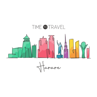 City Harare Skyline, Zimbabwe Sticker