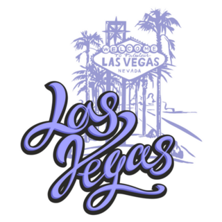 City Of Las Vegas Purple Sketch Sticker