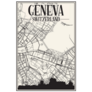 City Poster Skyline Geneva, Switzerland Sticker