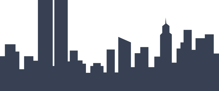 City Skyline With Twin Towers Sticker