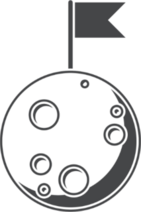 Claimed Moon Sticker