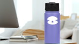 Clam Seashell With Pearl Sticker on a Water Bottle (New) example
