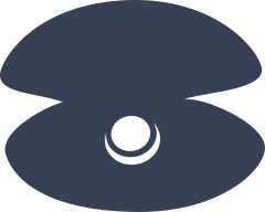 Clam Seashell With Pearl Sticker