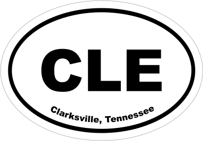 Clarksville, Tennessee Oval Stickers
