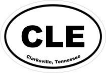 Clarksville, Tennessee Oval Stickers