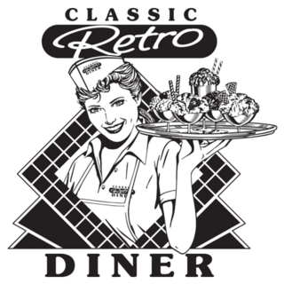 Classic 50s Diner Waitress Sticker