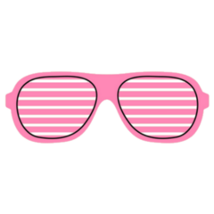 Classic 80s Glasses Sticker