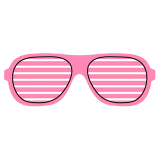 Classic 80s Glasses Sticker