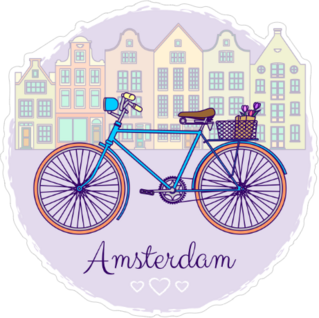 Classic Amsterdam Bike Sticker