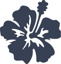 Classic Blooming Hibiscus Flower Sticker