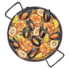 Classic Dish Of Spain, Paella, Seafood Sticker