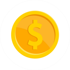 Classic Gold Dollar Sign Sticker