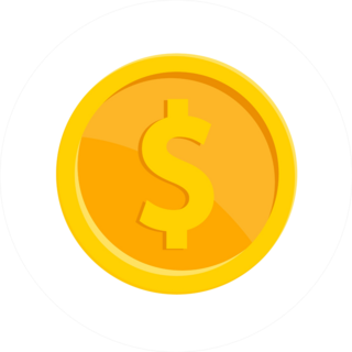 Classic Gold Dollar Sign Sticker