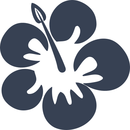 Classic Hibiscus Flower Sticker