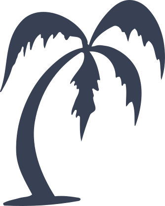 Classic Leaning Palm Tree Sticker