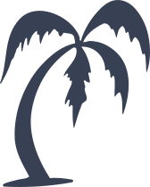 Classic Leaning Palm Tree Sticker