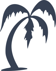 Classic Leaning Palm Tree Sticker