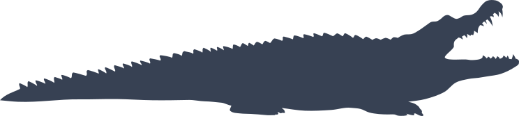 Classic Long Alligator Crocodile Sticker