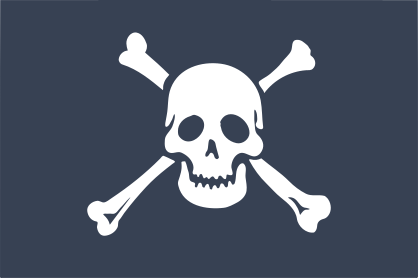 Classic Pirate Skull Flag Sticker