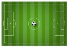 Classic Rounded Corner Soccer Field Sticker