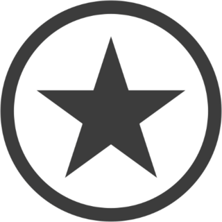 Classic Star in Circle Sticker